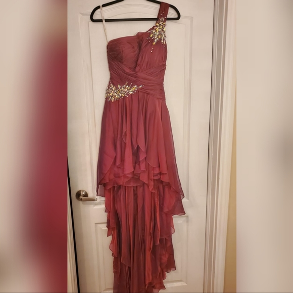 Evening prom class dress high low - Picture 2 of 4